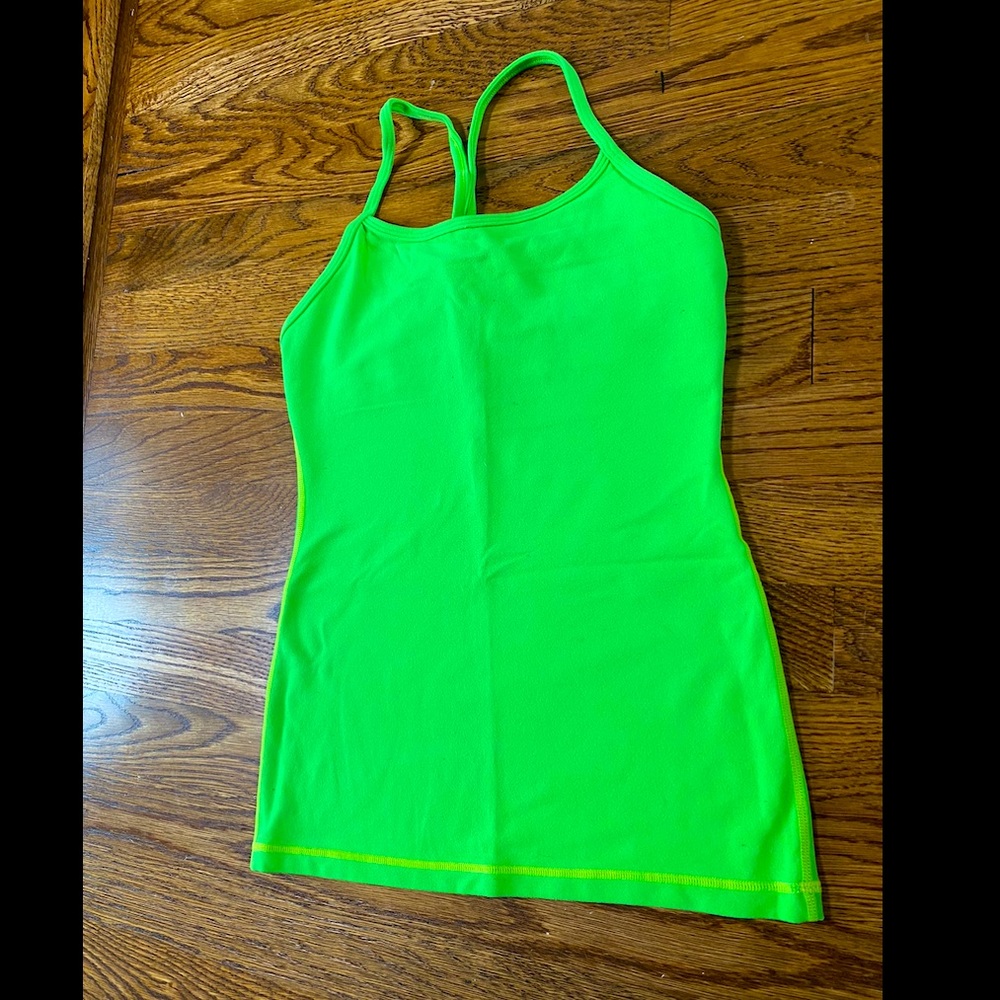 Lululemon power y tank size 4 bright green